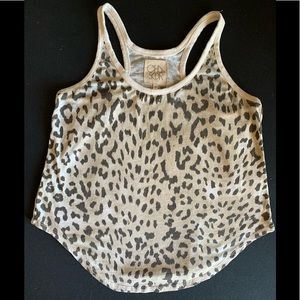 Chaser Leopard Print Cropped Tank